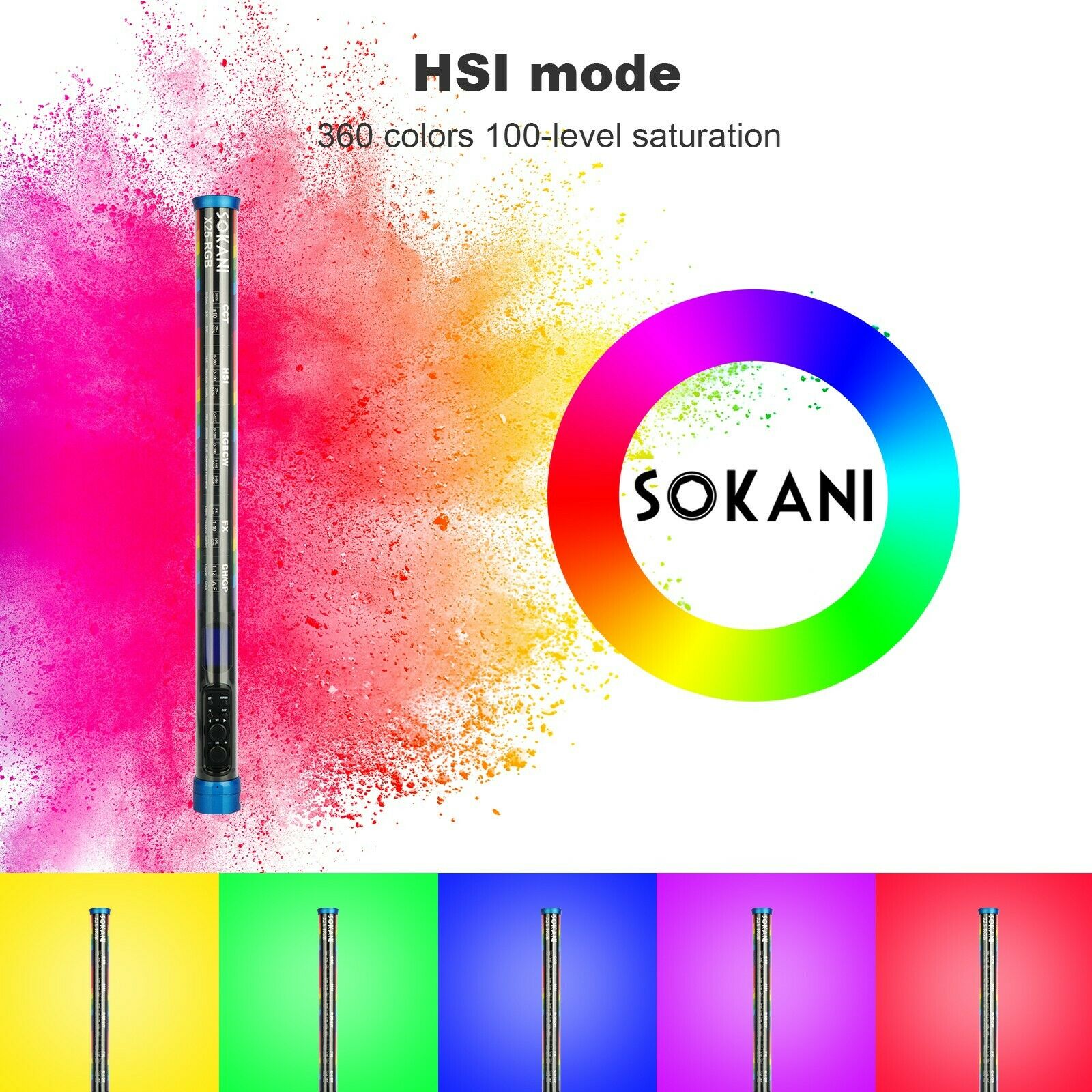 Sokani X25 RGB светодиодный св – обзор и цена Photography Lighting Handheld
